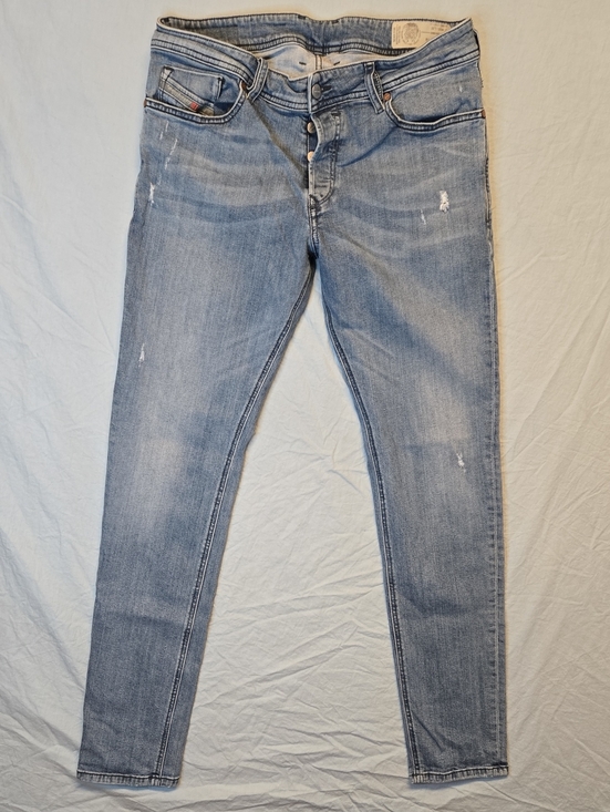 Diesel Other - Diesel Sleekner Slim Skinny Tapered Fit Light Blue Distressed Denim Jeans